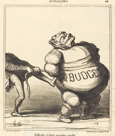 Svårt att få se smal ut av Honoré Daumier