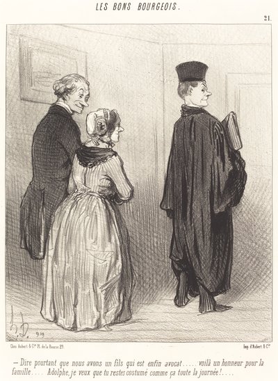Att säga... att vi har en son som är... en advokat... av Honoré Daumier