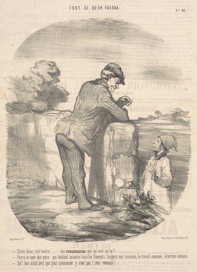 Säg mig, inte borgmästaren... Kommunister, vad är det? av Honoré Daumier