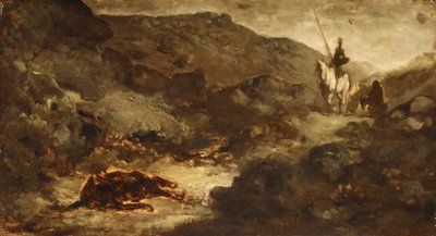 Don Quijote and the Dead Mule, efter 1864. av Honoré Daumier