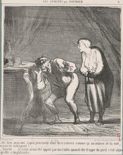 Hallå! Tja... min vän, vad tänker du på? ... av Honoré Daumier