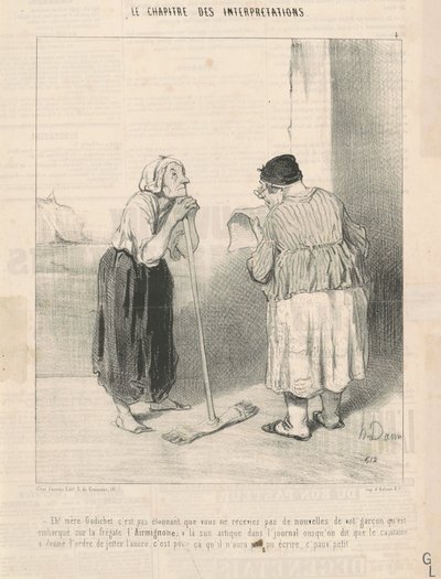 Hallå! Moder Godichet det är inte förvånande... av Honoré Daumier