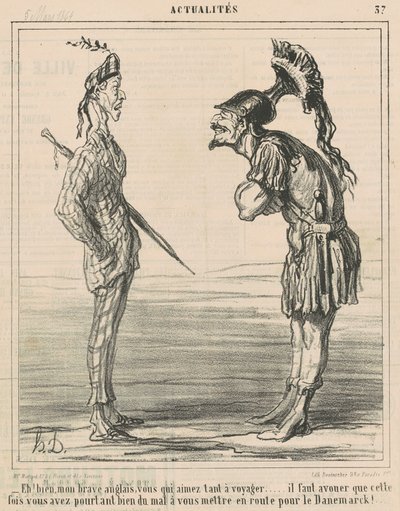 Väl! Min modiga engelska... av Honoré Daumier