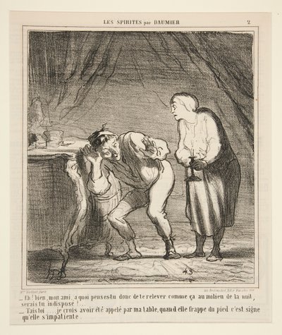 Hallå! Nåväl min vän, vad tycker du om att gå upp så? av Honoré Daumier