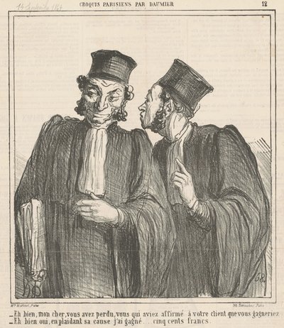 Nåväl min kära, du har förlorat... av Honoré Daumier