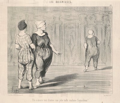 Hon har fortfarande... en vacker Madame Coquardeau-midja! av Honoré Daumier