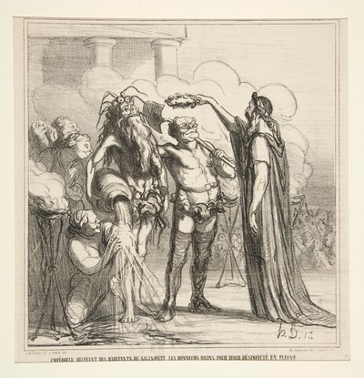 Empedokles tar emot av Honoré Daumier