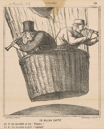 I fången ballong av Honoré Daumier