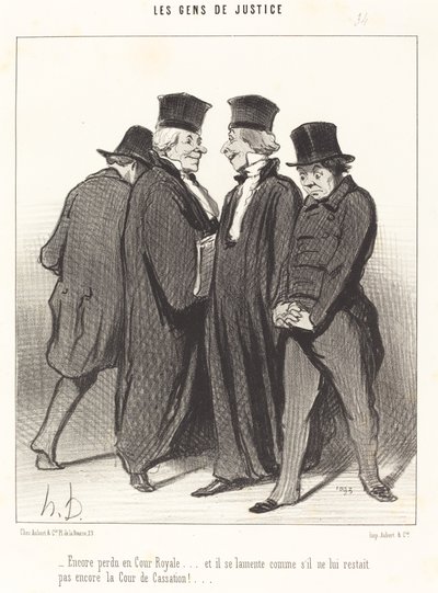 Förlorad igen i det kungliga hovet... och han beklagar... av Honoré Daumier