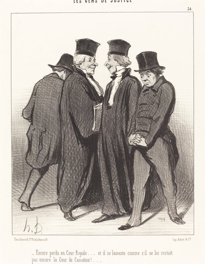 Förlorad igen i det kungliga hovet... och han beklagar... av Honoré Daumier