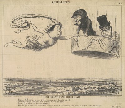 bortförandet av en flicka från luften av Honoré Daumier