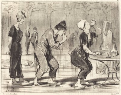 Mellan två dyk av Honoré Daumier