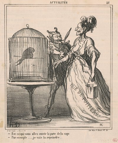 Ska du öppna burdörren... av Honoré Daumier