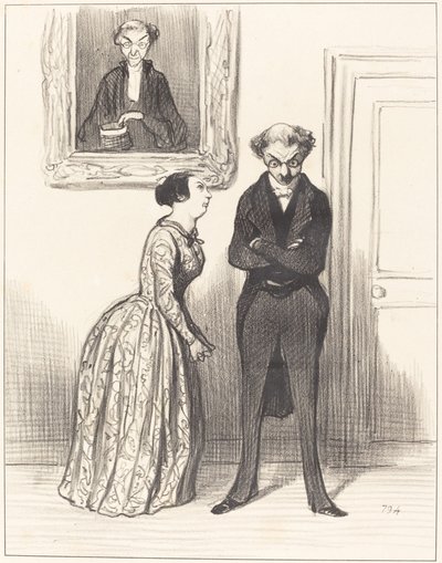 Och att tänka att här är tre... varnade för att jag inte kunde få dem dömda!... av Honoré Daumier
