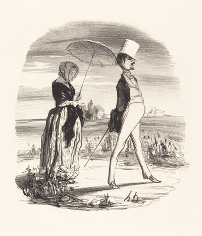 Och vi kallar det att gå ner för livets flod... av Honoré Daumier