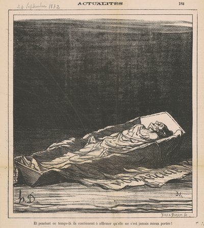 Och under den här tiden fortsätter de att bekräfta att hon aldrig har haft det bättre! av Honoré Daumier