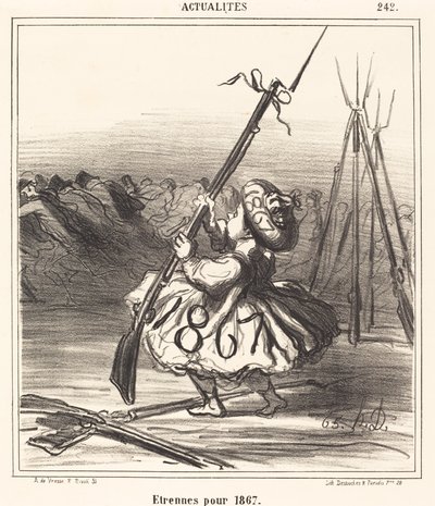 Julklappar för 1867 av Honoré Daumier