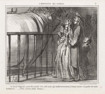Utställning av djur: Pl. 5, Ko-elefanten, ny variant.... av Honoré Daumier
