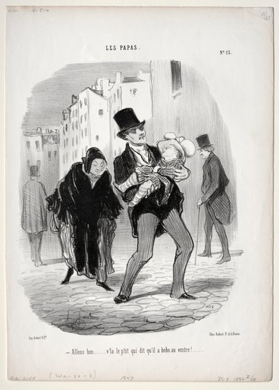 Fäder, skylt 13: Kom med, kära..., 1847. av Honoré Daumier