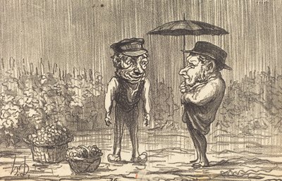 klaga inte på det här vädret... av Honoré Daumier