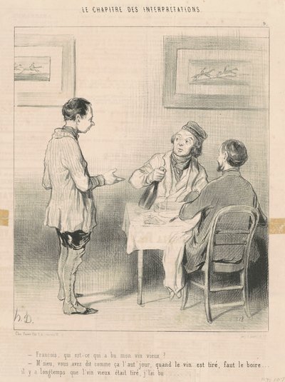 François, som drack mitt vin... av Honoré Daumier