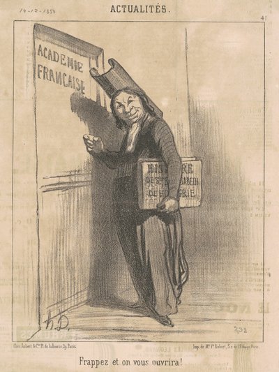 Knacka på så öppnar vi för dig! av Honoré Daumier