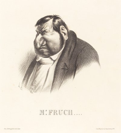 Fruchard och byst av Honoré Daumier