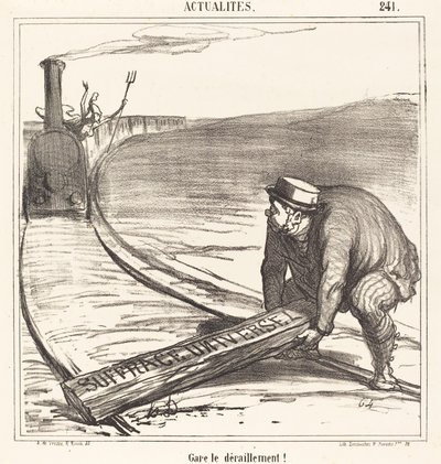 Stoppa urspårningen! av Honoré Daumier