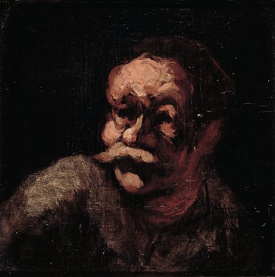 Huvudet på en man av Honoré Daumier