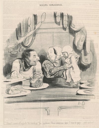 Va! när han tittar på cervelas... av Honoré Daumier