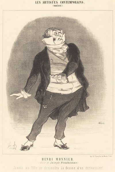 Henri Monnier (rollen som Joseph Prudhomme) av Honoré Daumier