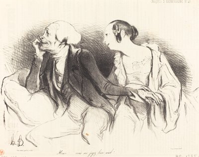 Henri!... du dömer mig väldigt illa!... av Honoré Daumier