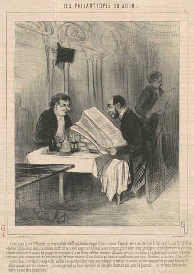 Igår i rue Saint-Honoré ... en gammal man av Honoré Daumier