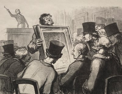 Hotel Bouillon: Bildentusiaster. av Honoré Daumier