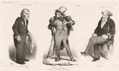 Huguet de Sémonville - Robert Macaire (Thiers) - Greve Roederer av Honoré Daumier