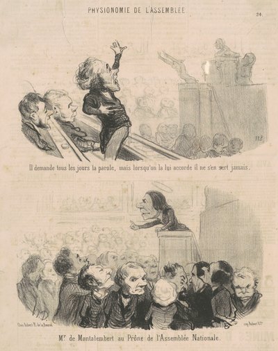 Han ber om ordet varje dag... av Honoré Daumier