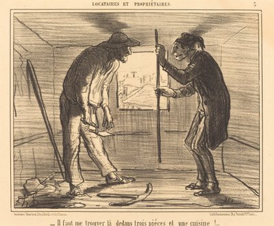 Du måste hitta mig... tre rum... av Honoré Daumier