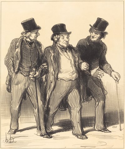 Det verkar för mig att jag ser... en... hund... inte munkorgad!... av Honoré Daumier
