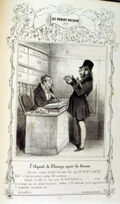 Illustration om idéer och legender Philipon, under titeln Les Cent och Robert Macaire av Honoré Daumier