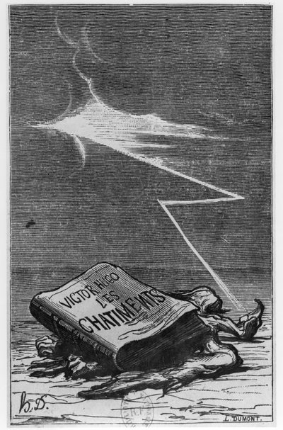 Illustration till "Les Chatiments" (1853) av Victor Hugo (1802-85), 40:e upplagan utgiven av J. Hetzel, 1872. av Honoré Daumier