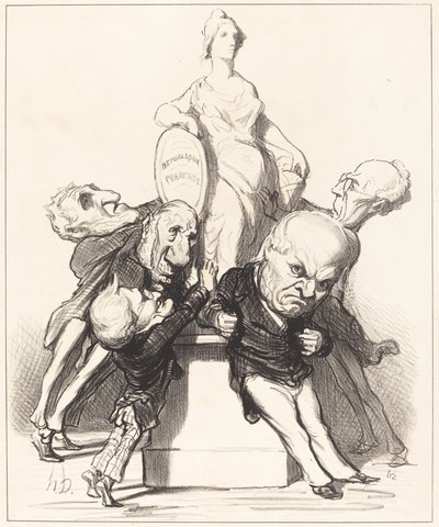 De hävdar att de stöder henne av Honoré Daumier