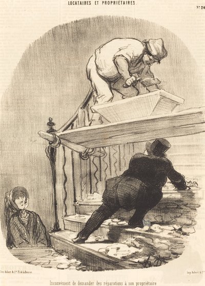 Nackdelen med att be om reparationer... av Honoré Daumier