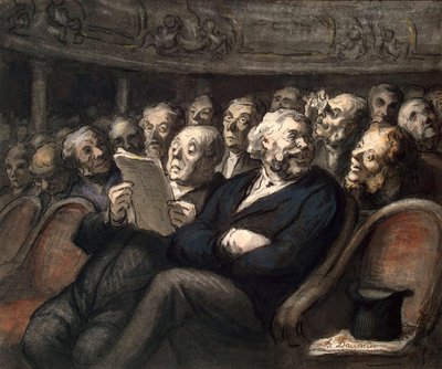 Paus på Comédie-Française, 1858. av Honoré Daumier