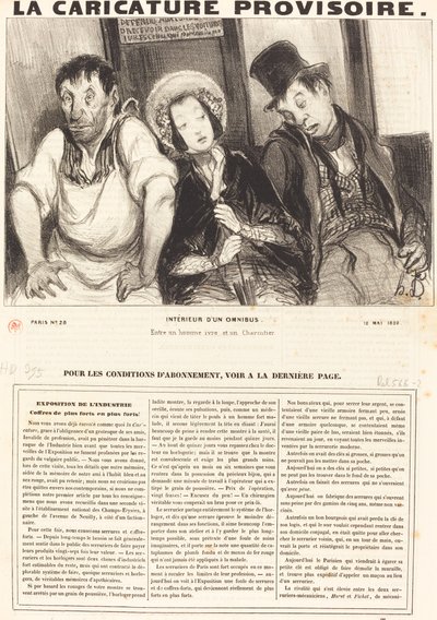 Interiör av en omnibus av Honoré Daumier