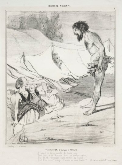 Introduktion av Ulysses till Nausica av Honoré Daumier