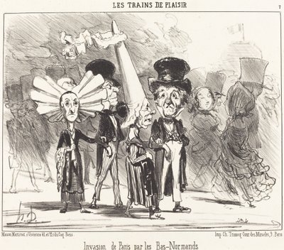 Invasion av Paris av de lägre normanderna av Honoré Daumier