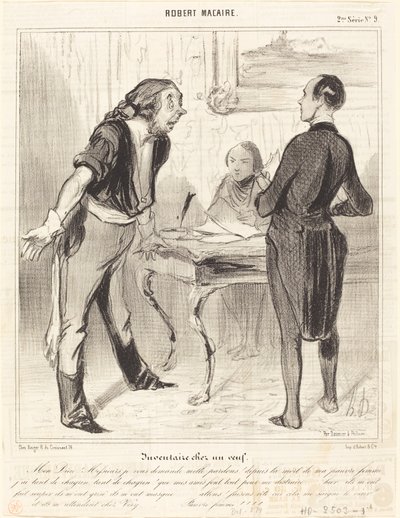Inventarie hos en änkling av Honoré Daumier