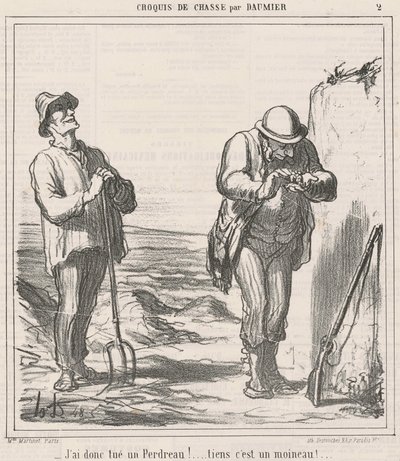 Så jag dödade en rapphöna! av Honoré Daumier