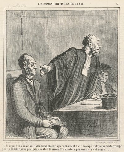 Jag tror att jag har... bevisat för dig att min klient... av Honoré Daumier