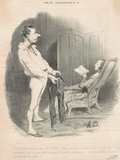 Jag bryr mig inte om din fru Sand... av Honoré Daumier